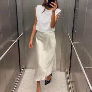 Zara midi satin dress